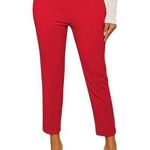 SheIn Front Stitch Line Fashion Ankle Pants in Red, Size M Photo 0