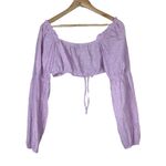 Wild Fable  Eyelet Crop Top Womens S Pastel Purple 100% Cotton Boho Cottagecore Photo 2