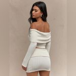 Missguided  Cable Knit Off The Shoulder Long Sleeve Two Piece Set Photo 1