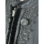 INC International Concepts Women’s Black Full Zip Lace Accent Jacket sz large Photo 2