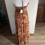 Dress Forum  Los Angeles Boho Tiered Smocked Bodice Mosaic Aztec Maxi Dress Large Photo 14