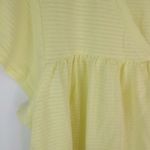 Hue  L Coquette Y2K Yellow White Striped Top Photo 5
