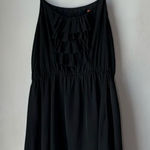 WYL Silk Ruffle Black Mini Dress Spaghetti Straps Black Size M Photo 0