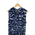 Leota  Mindy Shirred Midi Dress Blue Black White Plus Size 1X Career‎ Work Photo 4