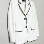 ZARA WOMAN CONTRAST TRIM SEAMED STRAIGHT CUT BLAZER Photo 4