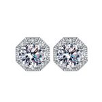 NEW 2 Carat Moissanite 925 Sterling Silver Stud Earrings Photo 0
