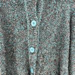 Michelle Nicole S shag trimmed slouchy long large button cardigan pockets Blue Photo 3