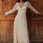 ByTimo Lace Off White Crochet Maxi Dress Photo 0