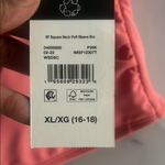 Sandflower Coral Puff Sleeve Bikini Top Pink Size XL Photo 2