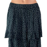 Abercrombie & Fitch Womens Black Polka Dot Elastic Waist Tiered Mini Skirt Sz M Photo 0