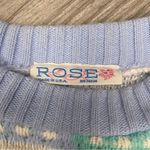 Vintage pastel chunky knit rose sweater harajuku oversized shirt medium Pink Photo 3