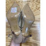 Reiss Pump Heel women's 9.5 Gray Leather Stiletto Buckle Strap Pointed Toe B50 Photo 4