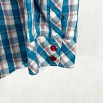Bit & Bridle  Small Top Snap Up Western Shirt Blue‎ Pink Embroidered Plaid 285 Photo 6