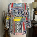 J. McLaughlin Catalina Cloth Wavesong Tee Shirt Multicolor Size XS Photo 1