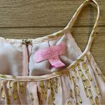 Lilly Pulitzer  Del Mar Top Pink Gold Silk Metallic Halter Tank Size XS Photo 3