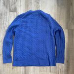 Lands' End Sweater Women's Size XLP Cardigan Sweater Blue Cablenknit V Photo 11