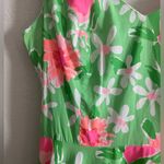 Lilly Pulitzer  Freja Fit & Flare Mini Dress Pink Green Floral Side Pockets 12 Photo 9