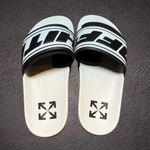 Off-White NIB Logo Pool Sliders Size 36 Black and White Women’s or Men’s Photo 3
