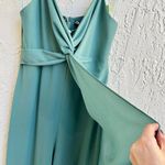 ZARA NWOT  Sleeveless Knotted Front Wide Leg Jumpsuit Tank Green Women's Size XS Photo 5
