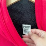Victoria's Secret Pink  Red Sherpa Lined Mock Neck Sweatshirt Sz L Photo 1