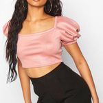 Boohoo NWT  puff sleeve crop top - Barbie outfit Photo 0
