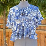 MISA Los Angeles Misa Blue Tiered Blouse size M Photo 0