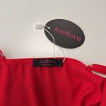 NWT Avid love red hot lingerie. Silky soft with lace. Ties at sides. Size Small. Red Photo 3