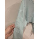 TALA Sweatshirt Womens Small Green Cropped Fleece Long Sleeve Logo Pullover Photo 3