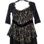 Eliza J  NWT black lace peplum pants jumpsuit 8 M Photo 1