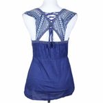 Free People  Beaded Lace Up Cut Out Top Size XS Photo 3