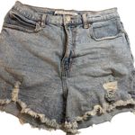 Celebrity Pink Denim Shorts Distressed Frayed‎ Raw Hem Size 7/28 Edgy Streetwear Indie Boho Y2K Photo 2