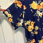 Bobbie Brooks Navy Floral Short Sleeve dress Blue Size 1X Photo 2