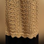 Adrian JordanVintage Gold Shimmer Lace Knitted Sweater Blouse Sz 2X Photo 6