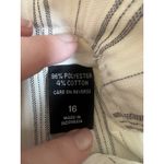 New York & Company White Pinstripe Wide Leg Dress Pants Women’s Size 16 Business Photo 4