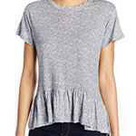 Calvin Klein Jeans NWT Gray Cold Stone Heather Peplum T-shirt Size Large Photo 0