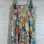 Old Navy Womens Pastel Floral Mini Dress Size Large Linen Blend cami Sundress Photo 10