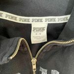 PINK - Victoria's Secret PINK 1/4 zip “love pink” black sweatshirt medium Photo 1