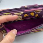 Vera Bradley  Purple Floral Full Zip Wallet Accordion Paisley Fabric Photo 6
