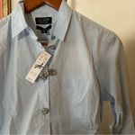 J.Crew Garçon Classic Shirt Jewel Buttons Poplin Organic Cotton Blue NWT $148 Photo 2