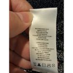 Material Girl Shimmer Metallic Knit Sweater Black Silver Pullover Womens Large Photo 5