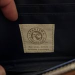 Spartina 449 Navy and Brown Clutch with Floral Pattern and Gold Accents Photo 2