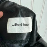 Wilfred Aritzia  Free Hi Waist Pullon Vegan Leather Black Leggings Q1 Photo 9