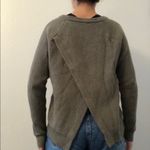 Madewell  olive dark green knit sweater layered Photo 2