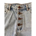 Forever 21 Mid Rise Button Fly Shorts Light Wash Distressed Destroyed Photo 2