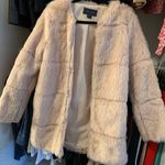 Nude Faux Fur Coat Tan Size M Photo 3