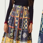 Hunter Bell  
Fallon Midi Skirt patchwork Blue Photo 0