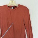 Forever 21  Long Sleeve Ribbed Top Women’s Small Orange Photo 3
