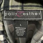 Polly & Esther  - green Navy - Plaid Button up - L Photo 3