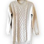 Jack by BB Dakota Jack BB Dakota Cabled Sweater Tunic Dress Light Gray Size Small Winter Fall S Photo 0