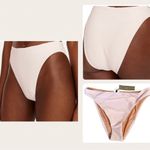 J.Crew  NWT Ribbed High Rise Cheeky Swim Bottom Pale Pink Size Small Photo 9